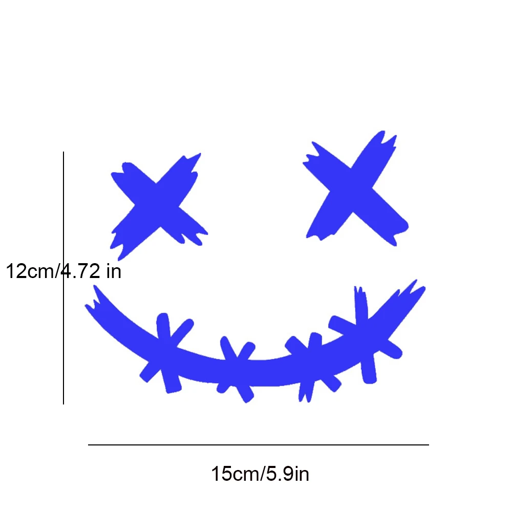 Reflective Stickers Waterproof for Motorcycle Helmet Demon Smiling Face Auto Body Car Laser
