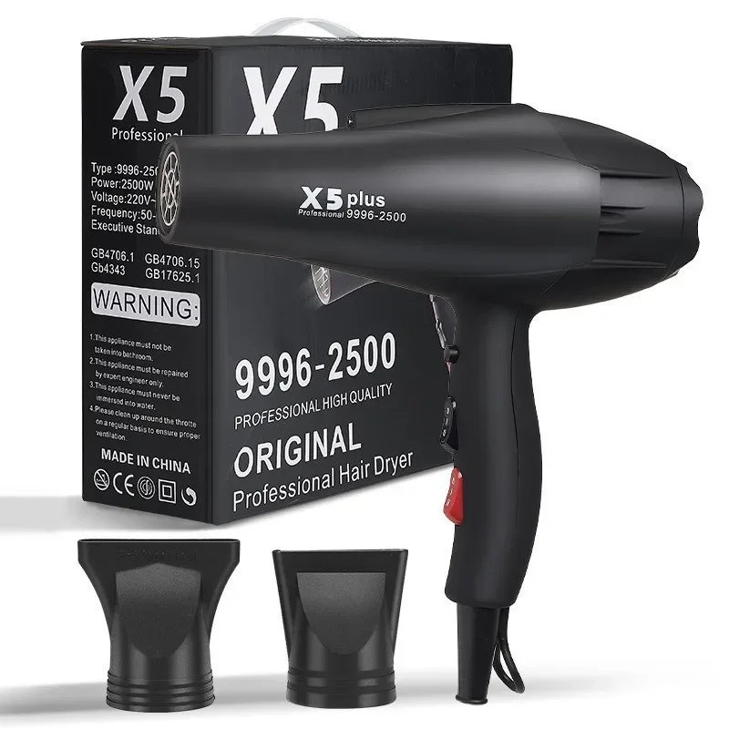 2000W Professional Hair Dryers Salon Strong Powerful Hot And Cold Wind Negative Ion Hammer Blower With Diffuser Nozzles Fast Dry 2