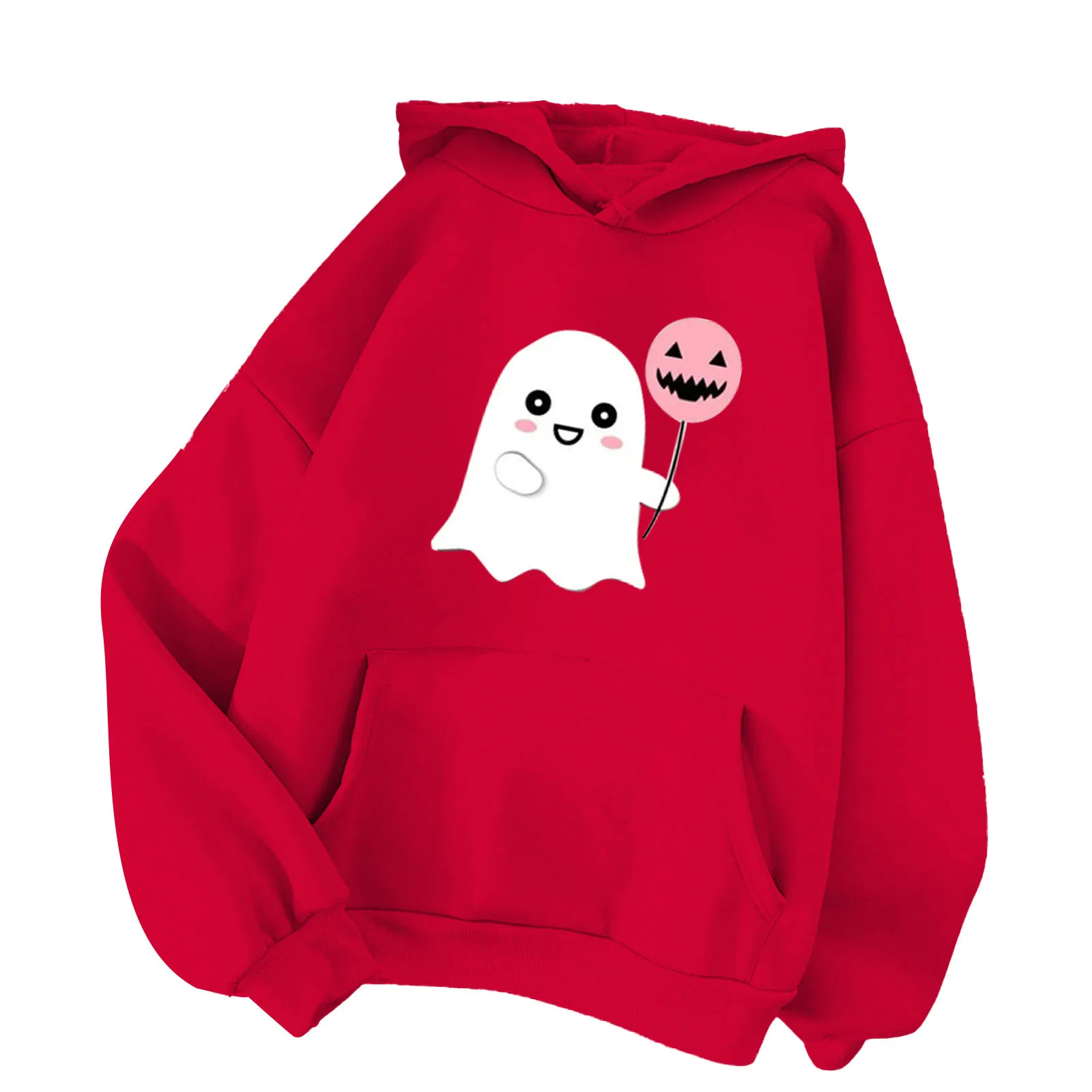 

Women'S Fashion Halloween Sports Pullover Hoodie Loose Padded Thickened Warm Casual Sweatshirt Y2k Hoodies Women Sweatshirt