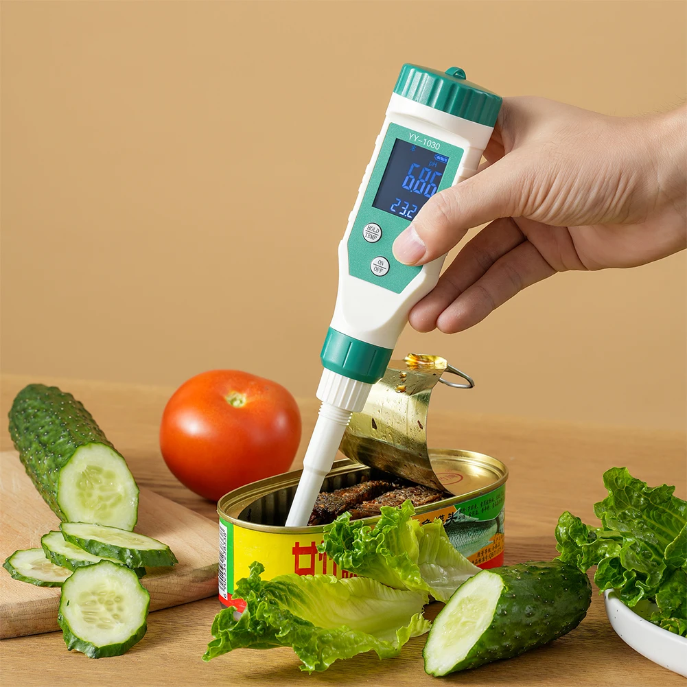 Digital Bluetooth Food PH Meter 0.00~14.00 High Accuracy Sensor Smart Temp Acidity Tester for Brewing Fruit Cheese Meat Canning 3