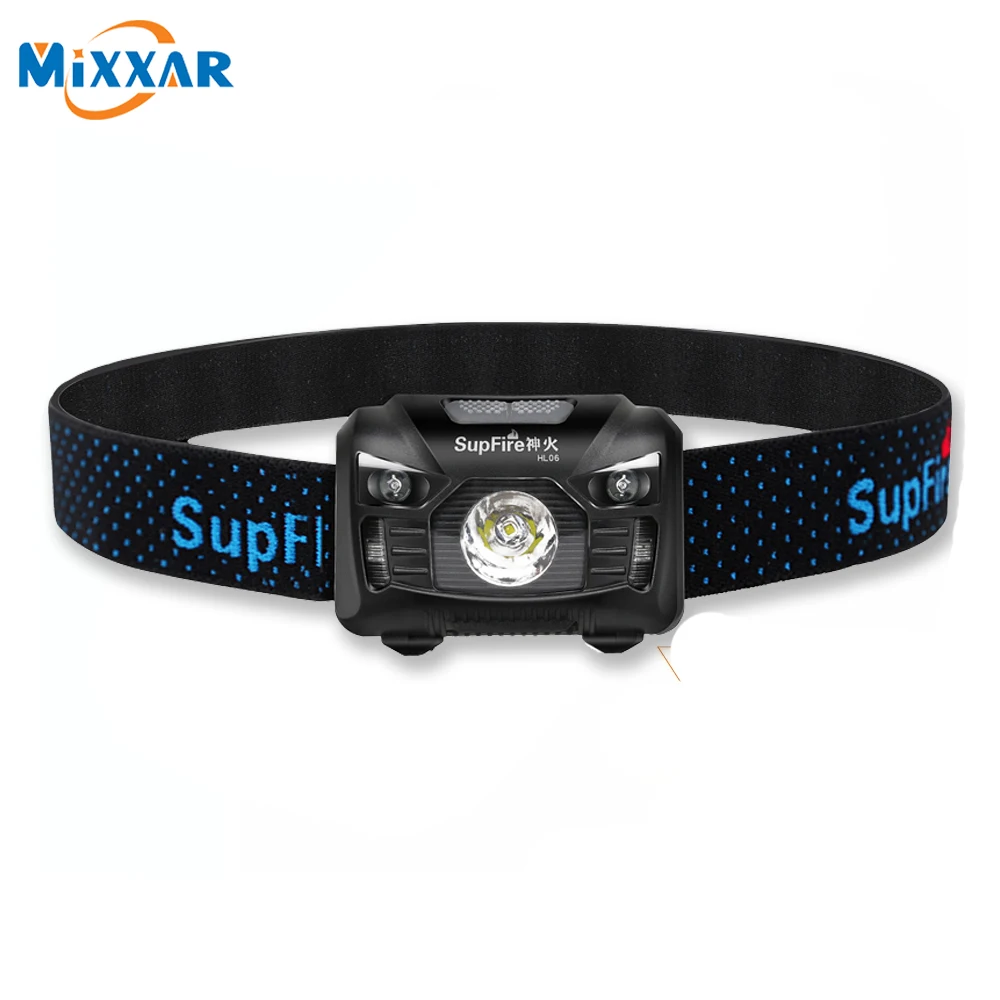 

ZK20 everbeam h6 pro LED Headlamp Motion Sensor Head Light Use AAA Battery Headlamp Waterproof for Camping Hiking, Red Light