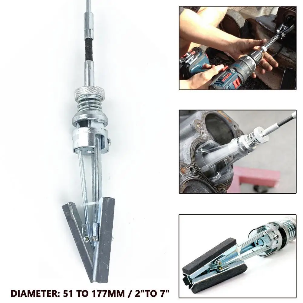51-177mm Car Cylinder Sander Stainless Steel Three-jaw Cylinder Inner Grinder Brake Sander Auto Engine Tools cylinder hone tool