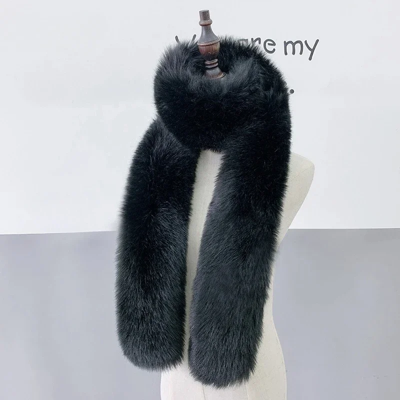 New Long Faux Fur Scarf Winter Women Scarf Fur Scarves Girl Ladies Warm Neck Warmers Shawl Decor Fluffy Shawl Wrap Luxury