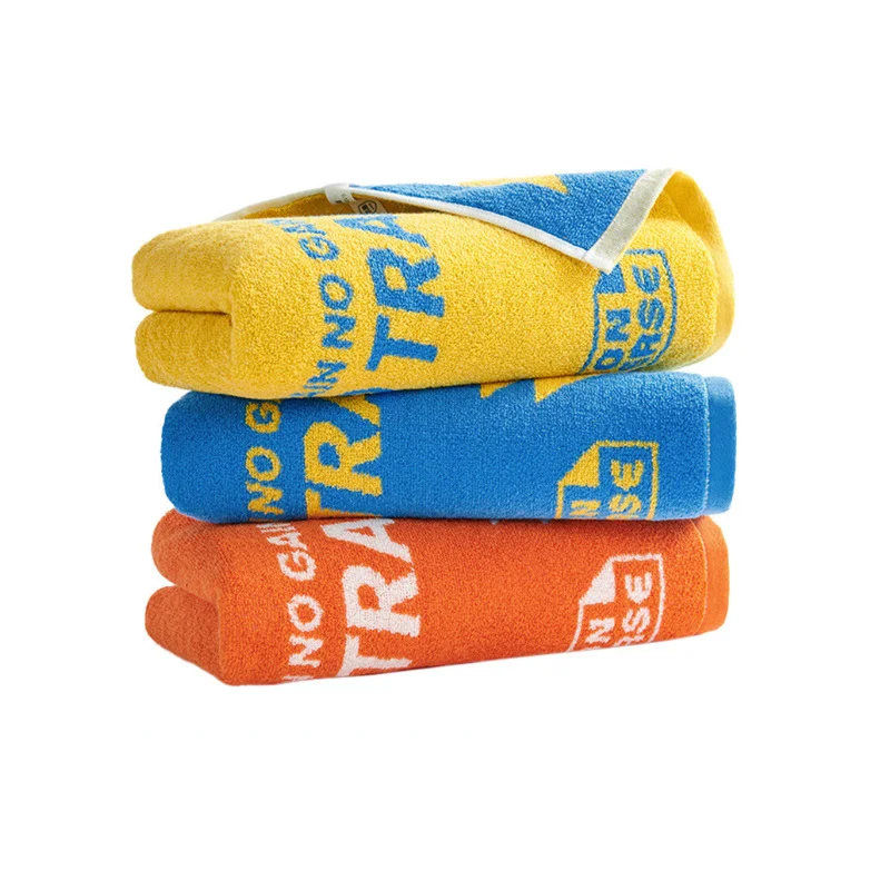 Cotton Lengthened Large Towel Sports Fitness Running Yoga Towel Scrub Bath Long Towel Antibacterial Sports Towel