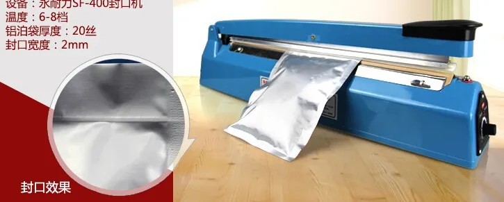 thermoscelleuse impulsion électrique appareil de scellage manuel de sachets en aluminium et appareil