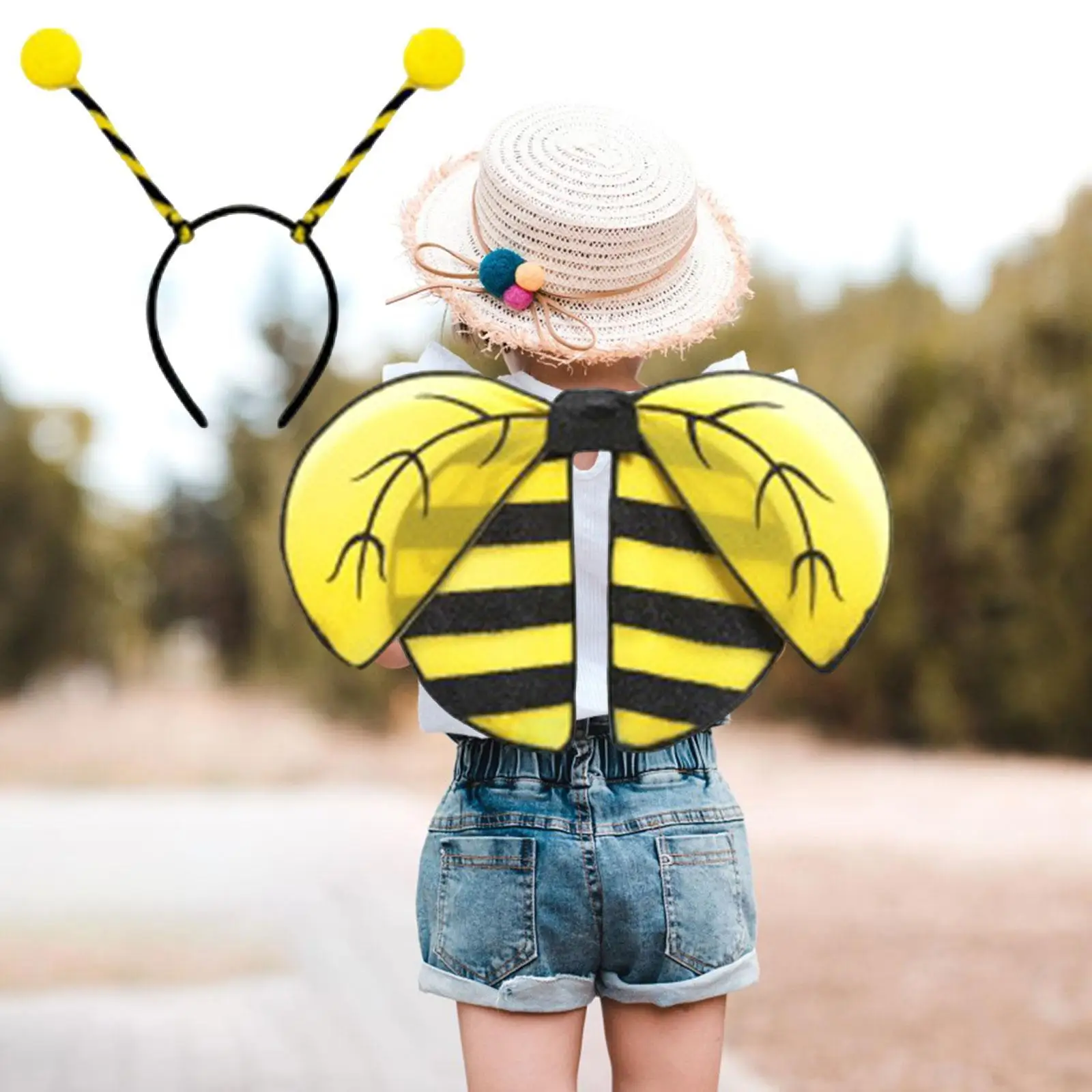 Bee Costume Photography Prop Kids Funny Bumble Bee Headband Carnival Role Playing Festival Birthday Children's Day cosplay costume