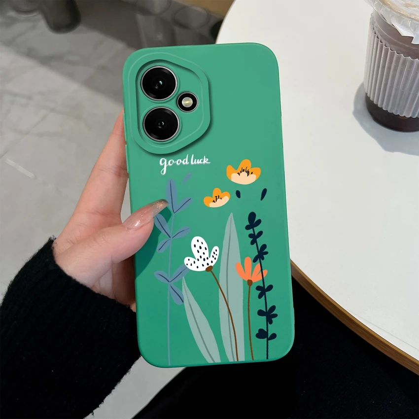 Astronaut-Themed Liquid Silicone Anti-Slip Phone Case