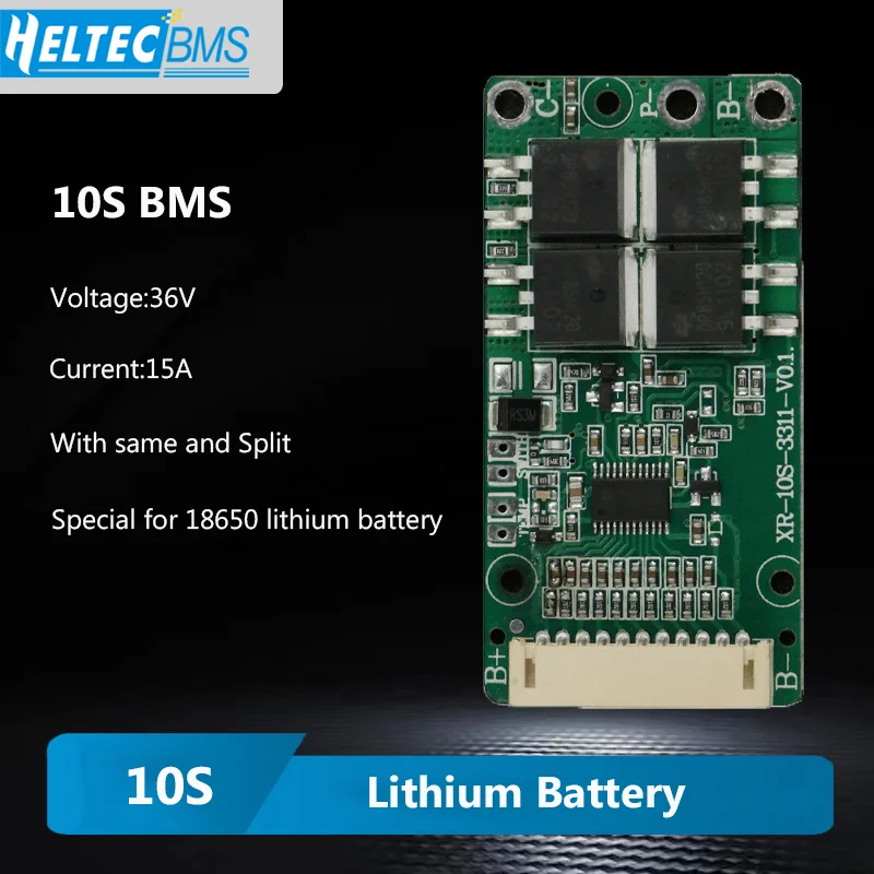 

18650 Lithium Battery Protection Board 36V High Current 15A Same Port And Split Port Four-wheel Scooter BMS