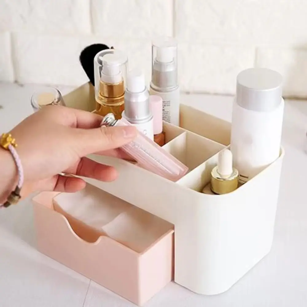 Double Layer Makeup Organizers. - pink