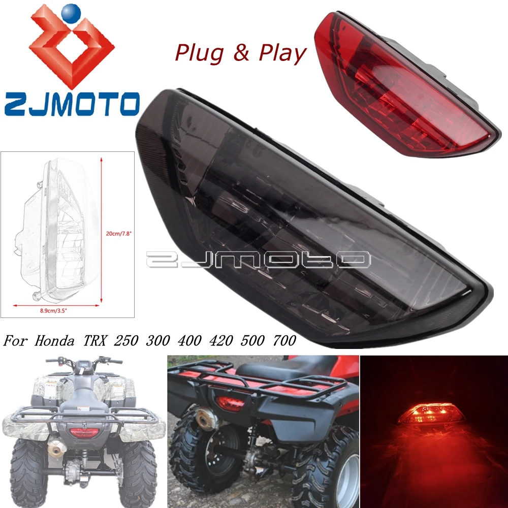 Fanale Posteriore Del Freno Di Marcia Posteriore Atv Per Honda Trx 250 300 400 420 500 700 Ex/Te/Tm/Fe/Fm/Fa Sxs500M Sportrax Muv700 Big Red 2006-22