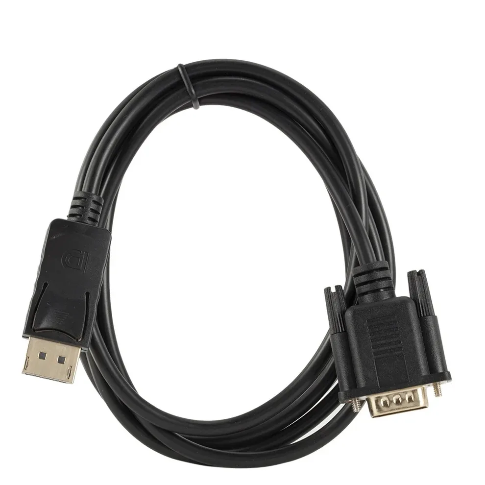 디스플레이 포트 DP VGA 어댑터 케이블, PC 컴퓨터 노트북 HDTV 모니터 프로젝터용 수-수 변환기, 디스플레이 포트, 1.8m