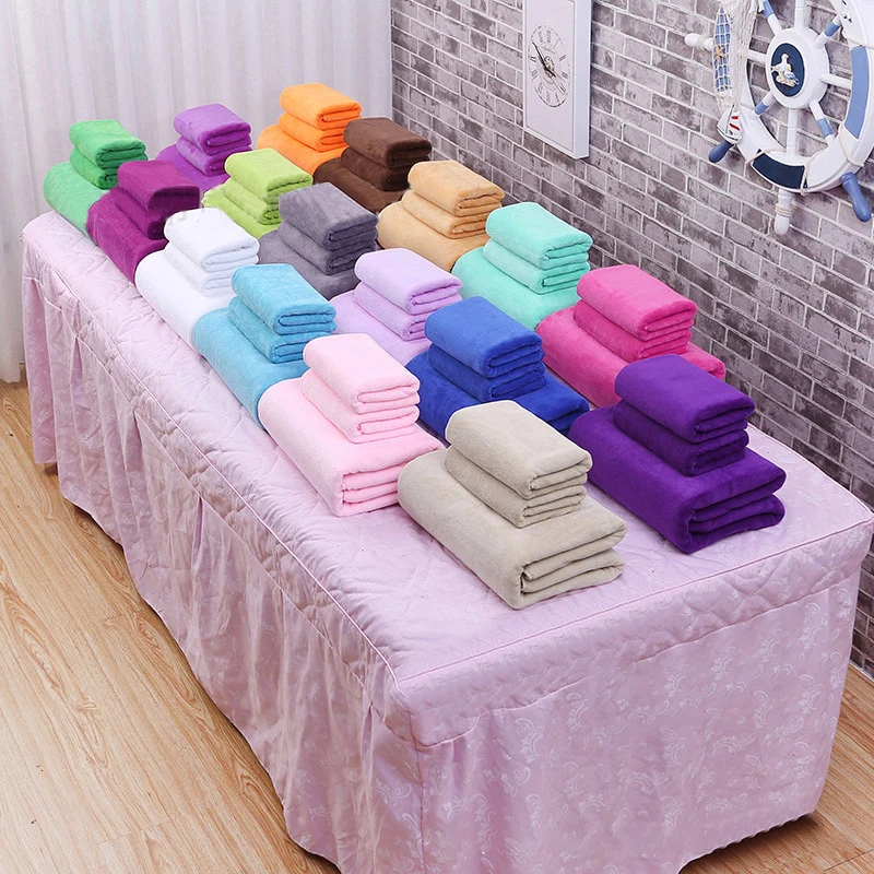 Large size180x200cm thickening beauty salons Bath towels quick drying are soft skin friendly non shedding hotel massage towels 6