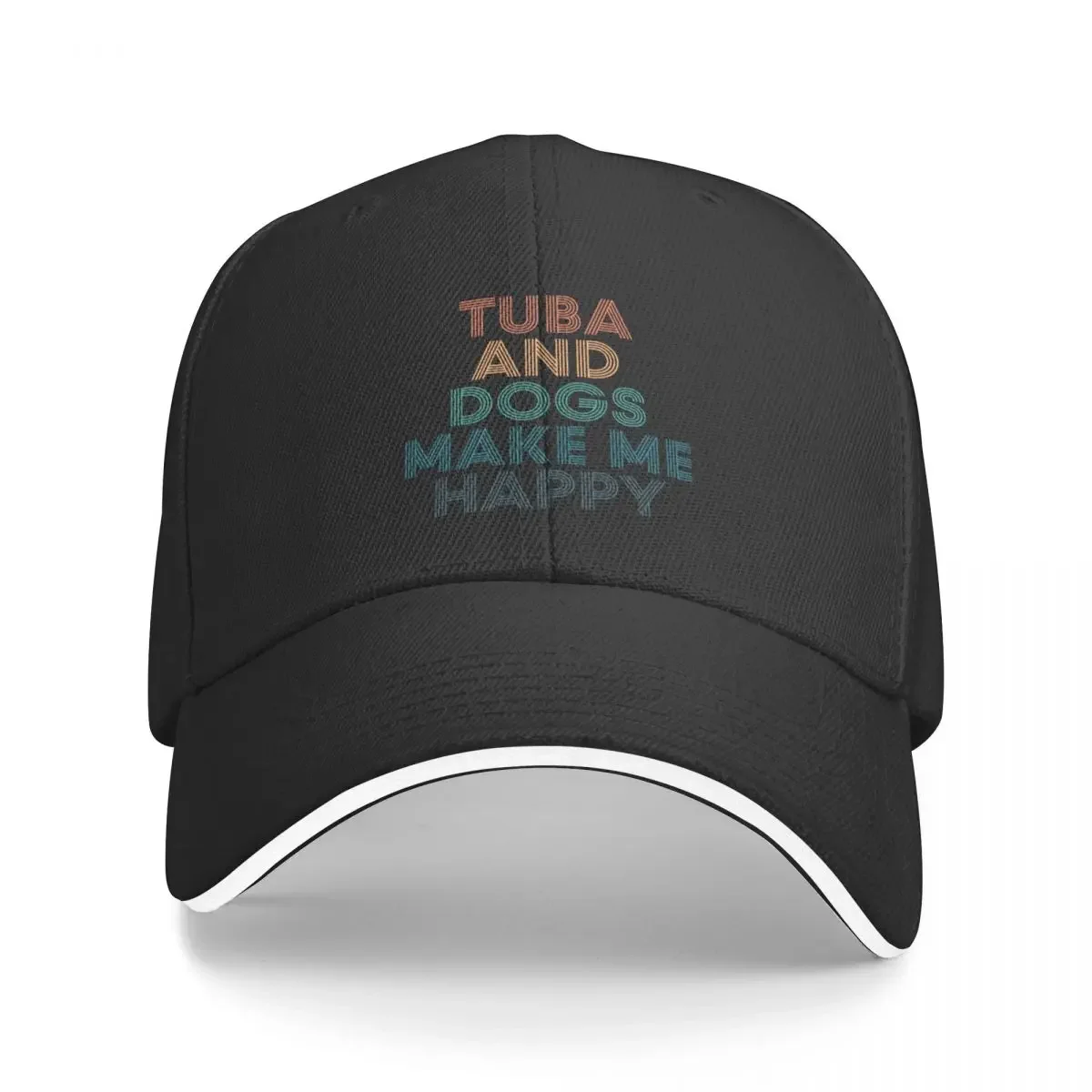 Tuba And Dogs Make Me Happy- Gift For Tuba & Dogs Fans Berretto Da Baseball Alpinismo Wild Ball Hat Cappello Da Sole Cappelli Da Donna 2024 Da Uomo
