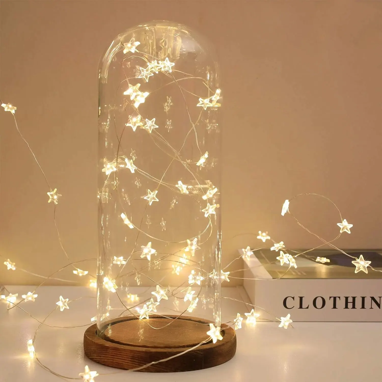 LED Fairy String Lights Battery Operated CR2032 Copper Wire Stars Garland Christmas Wedding Party Lamps For Home Decoration