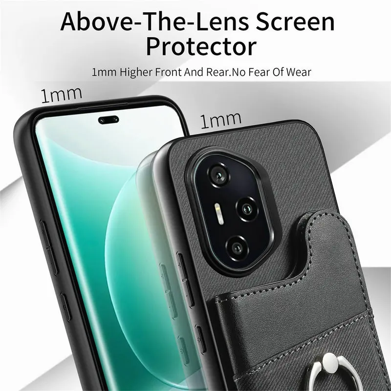 Luxury RFID Block Leather Ring Wallet Case