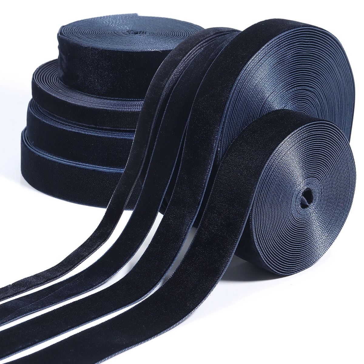 5–10 Yards dunkelblaues Samtband, Weihnachts-Spitzenbänder, Großhandel, Geschenkverpackung, Dekoration, handgefertigt, Urlaub, Party-Dekoration – Detail 6