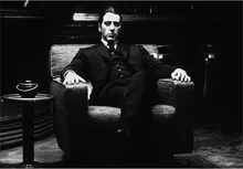  Classic Movie Godfather Black and White Posters Prints Mafia Film Vito Corleone Al Pacino Canvas Painting Wall Art Home Decor 