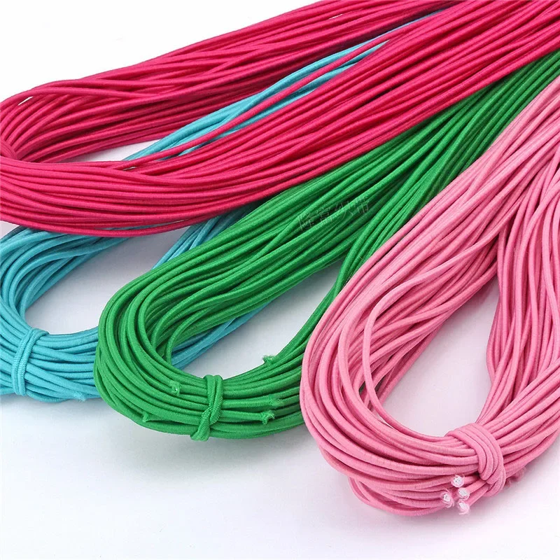 Vibrant 2mm Round Elastic Band - Premium DIY Sewing Accessory (5 Meters)