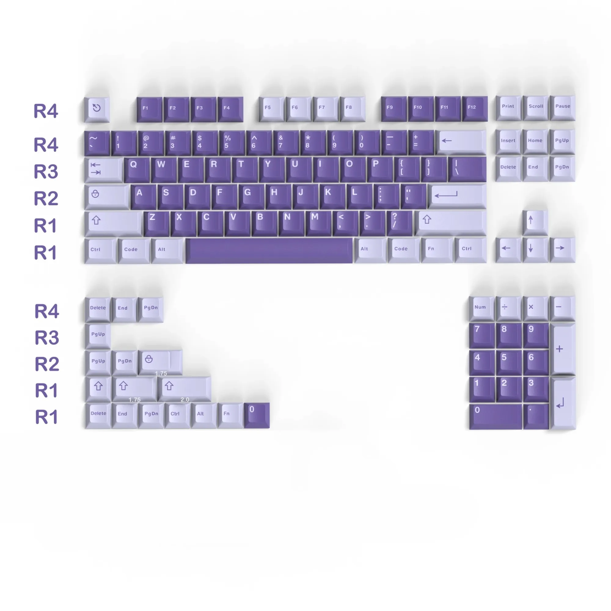 Aifei-clone Gmk Frost Witch Keycaps Abs Double Shot Key Caps Perfil de Cereja Keycap à Prova de Luz para 61 64 68 84 87 96 980 Set