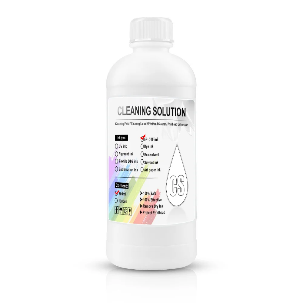 DTF Power Cleaner DTF Cleaning Solution Liquid For Direct to Film Printer Printhead Tube Maintenance printer cleaner