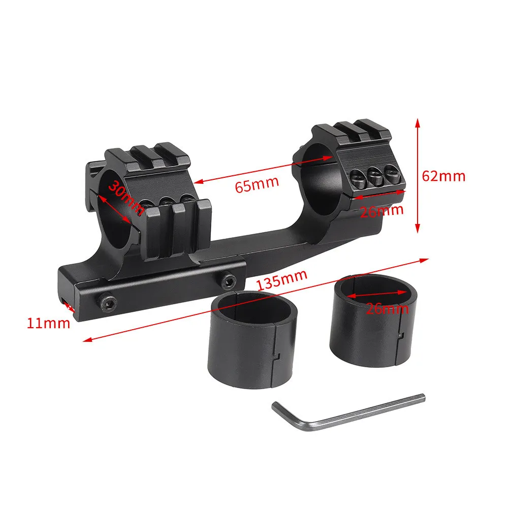 

25,4 мм/30 мм быстросъемный консольный виверный двойной кольцевой кронштейн для прицела передний удлинитель встроенный кронштейн