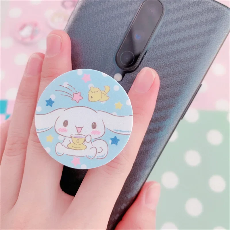 Hello Kitty Phone Holder Phone Socket Grip Tok Cute Air Sac Finger Rring Smartphone Grip Mount Foldable Expanding Mobile Support 2