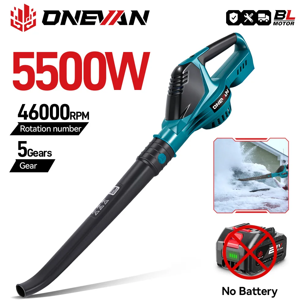 5Gears 5500W Brushless Cordless Air and Snow Leaf Blower Cleaner