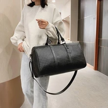 

YILIAN Prepare the new soft leather bag 2022 men and women general short luggage leisure fashion bag handbag, large capacity