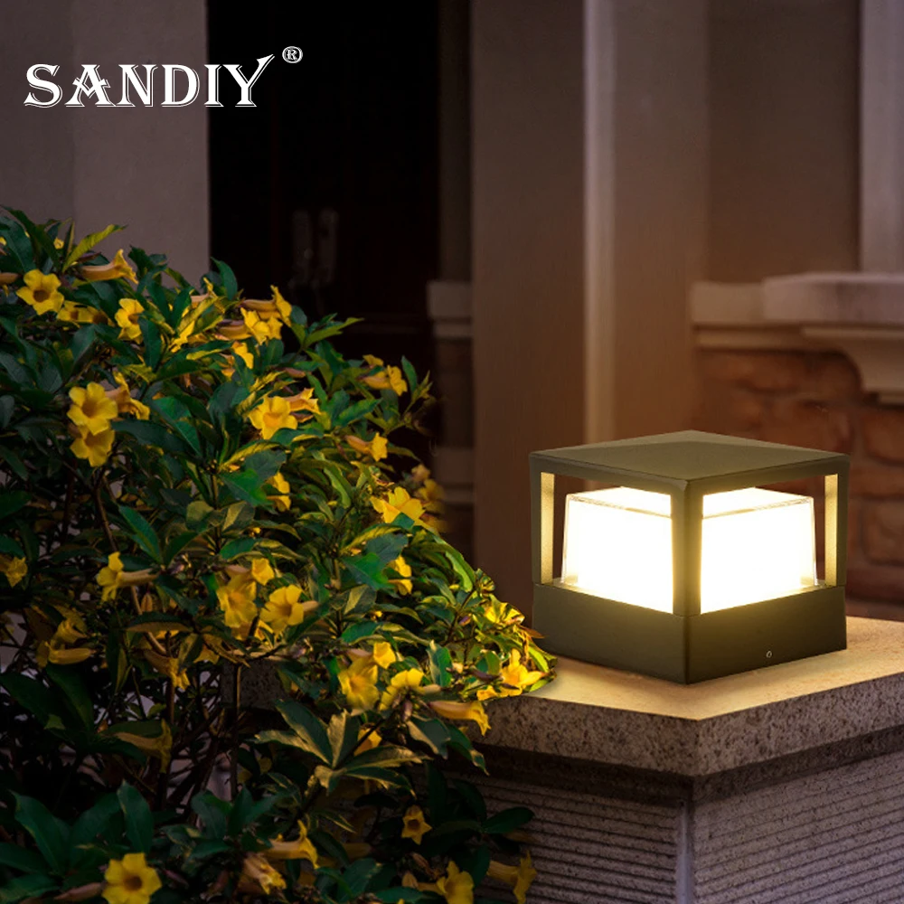 Led Outdoor Pillar Light Applique Da Parete Per Esterni Custodia In Alluminio Pressofuso Balcone Patio Comunità Park Lawn Light Project Lights