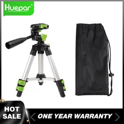 Adjustable Tripod Stand with 1/4-20 Screw Mount for Construction and Multimedia Devices (Brown)