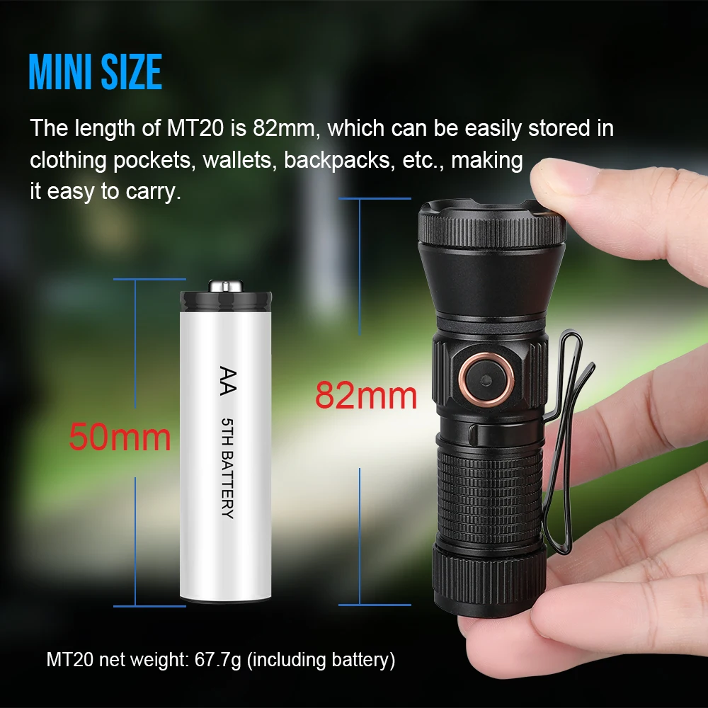 Trustfire T30R LEP Torcia Tattica 460Lumen La-ser 1100M Torcia USB A Led Ad Alta Potenza 18650 Torcia Di Autodifesa Ricaricabile