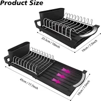Étagère de rangement de cuisine extensible en acier au carbone, à espacement large, avec drainage automatique, grande capacité, anti-humidité et anti-rouille 3