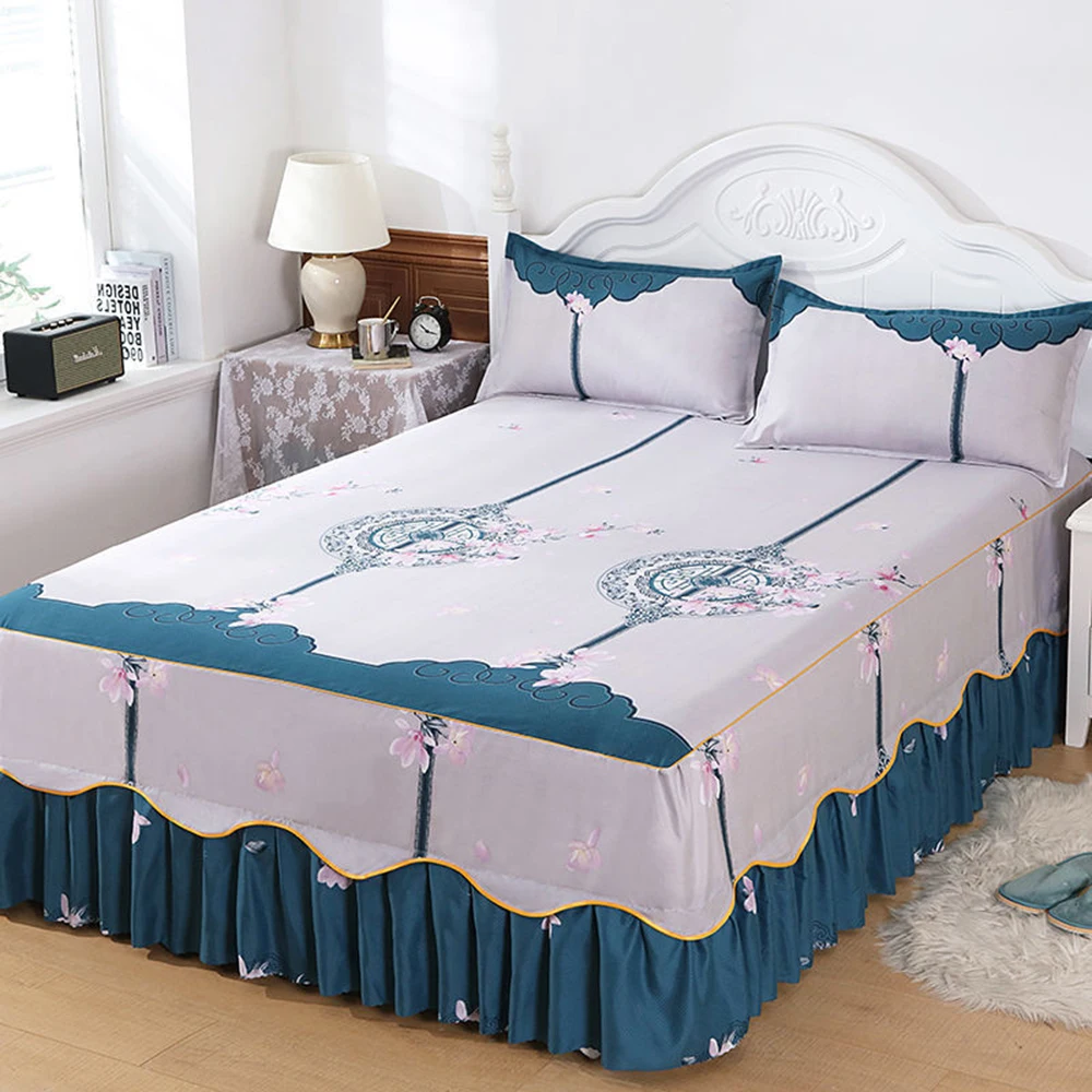 Decorative Ruffled Bed Skirt Bedsheet Home Bedding Mattress Cover