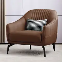 Scandinavian light luxury single sofa chair living room home bedroom leisure chair designer fabric sofa lazy small household
