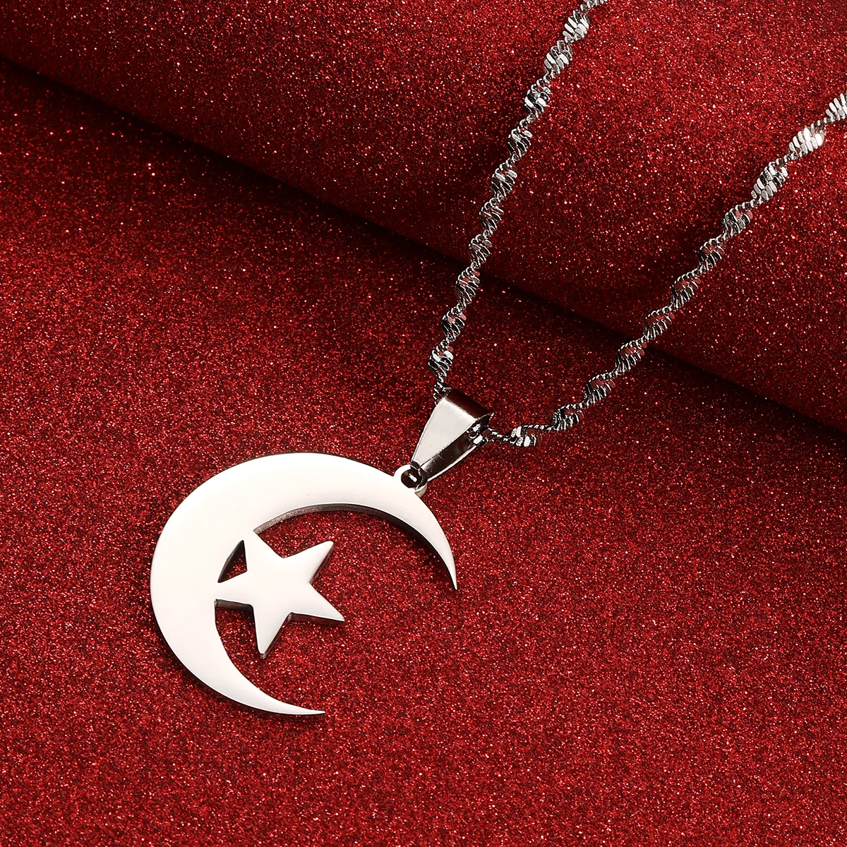 Stainless Steel Islamic Symbol Men Women Islam Muslim Jewelry 4
