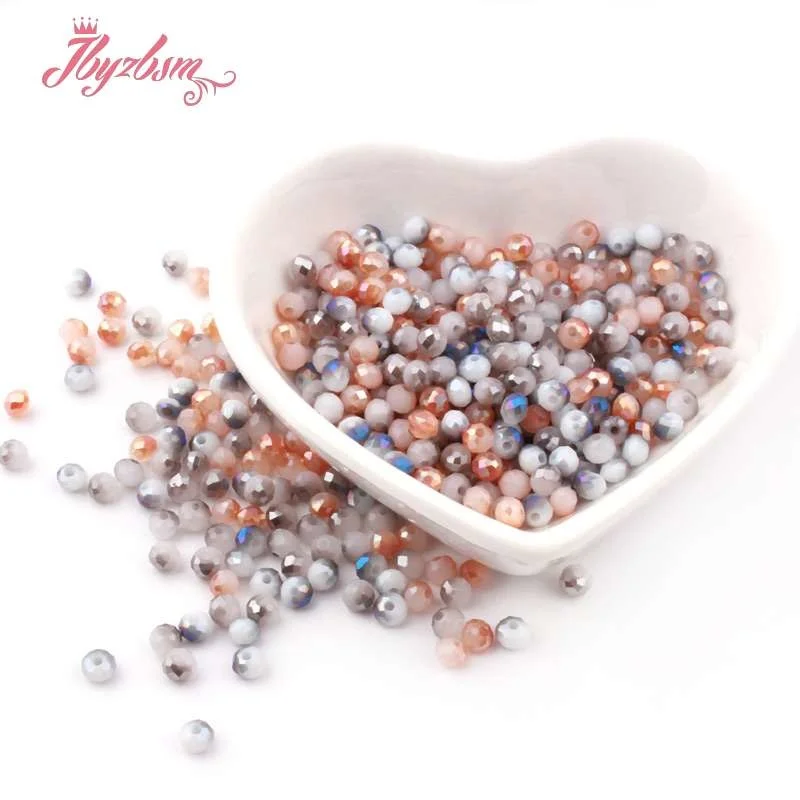

3*4mm 50pcs Rondelle Austria Crystal Glass Beads Faceted Round Beads Loose Spacer For Jewelry Making DIY Necklace Breaclet
