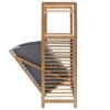 Fabric Bamboo Bathroom Laundry Hamper Cabinet Tilt Out Basket Storage W/2-Tier Shelf 4