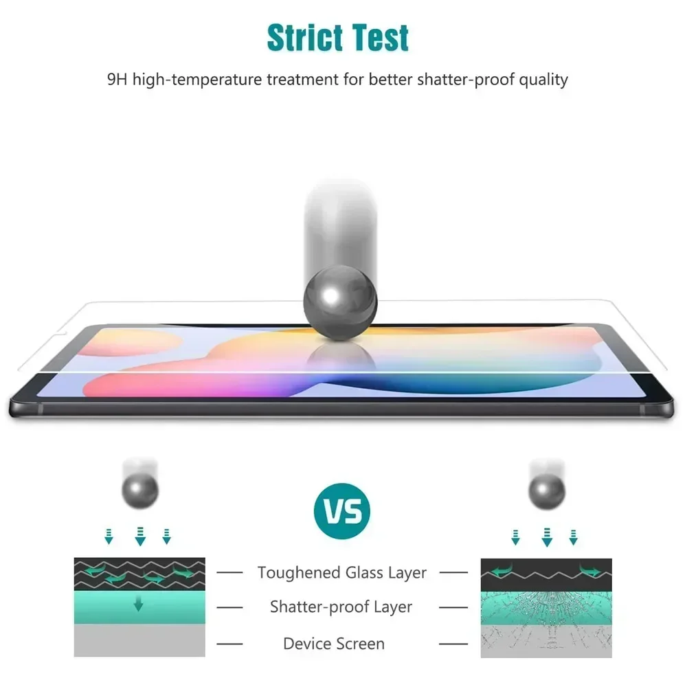 Funda Teclast P50 XunyLyee [2 Piezas Protector Pantalla Para TECLAST M50/ M50HD/ M50 Pro/ M40 Plus/TECLAST P40HD Cristal Templado Film Cristal Templado Tablet 10.1 Universal