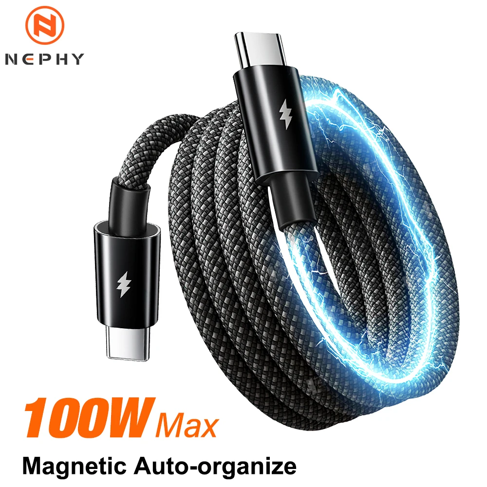 High-Speed USB Type C Charging Cable - 100W/60W, Fast Charging, 1M/2M Length