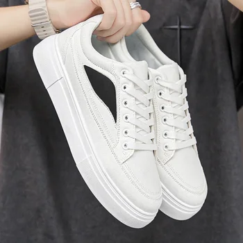 Men's Canvas Shoes Summer New Style Breathable Thick Bottom Anti-slip Casual Board Shoes Soft Bottom Versatile Trendy Footwear