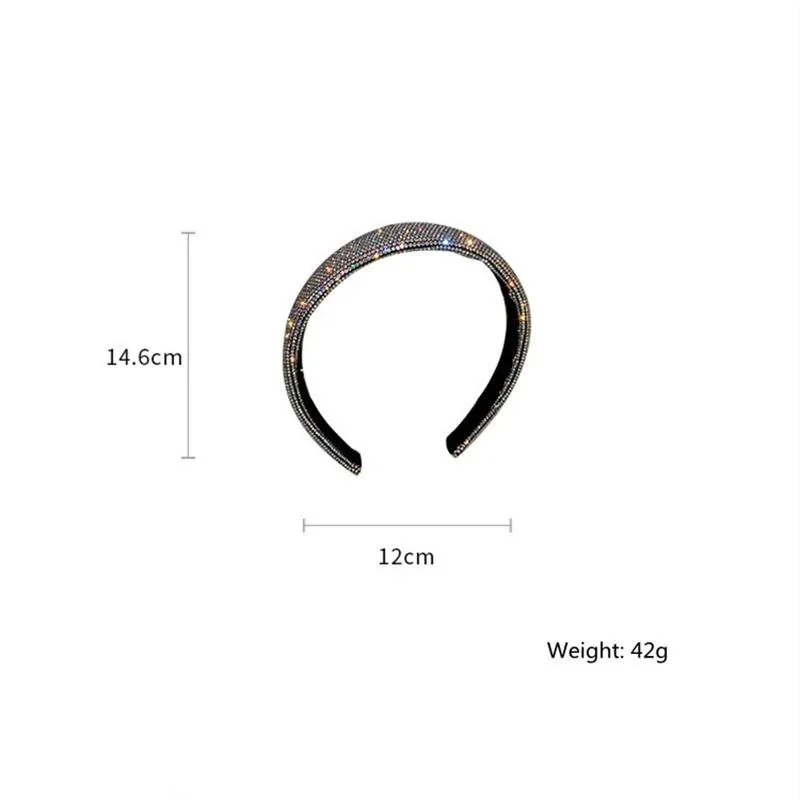 Super Sparkling Internet Celebrity Pressed Hair Hoop Girl Winter Full Diamond Hair Hoop Korean Edition Showcases HighGrade Sense