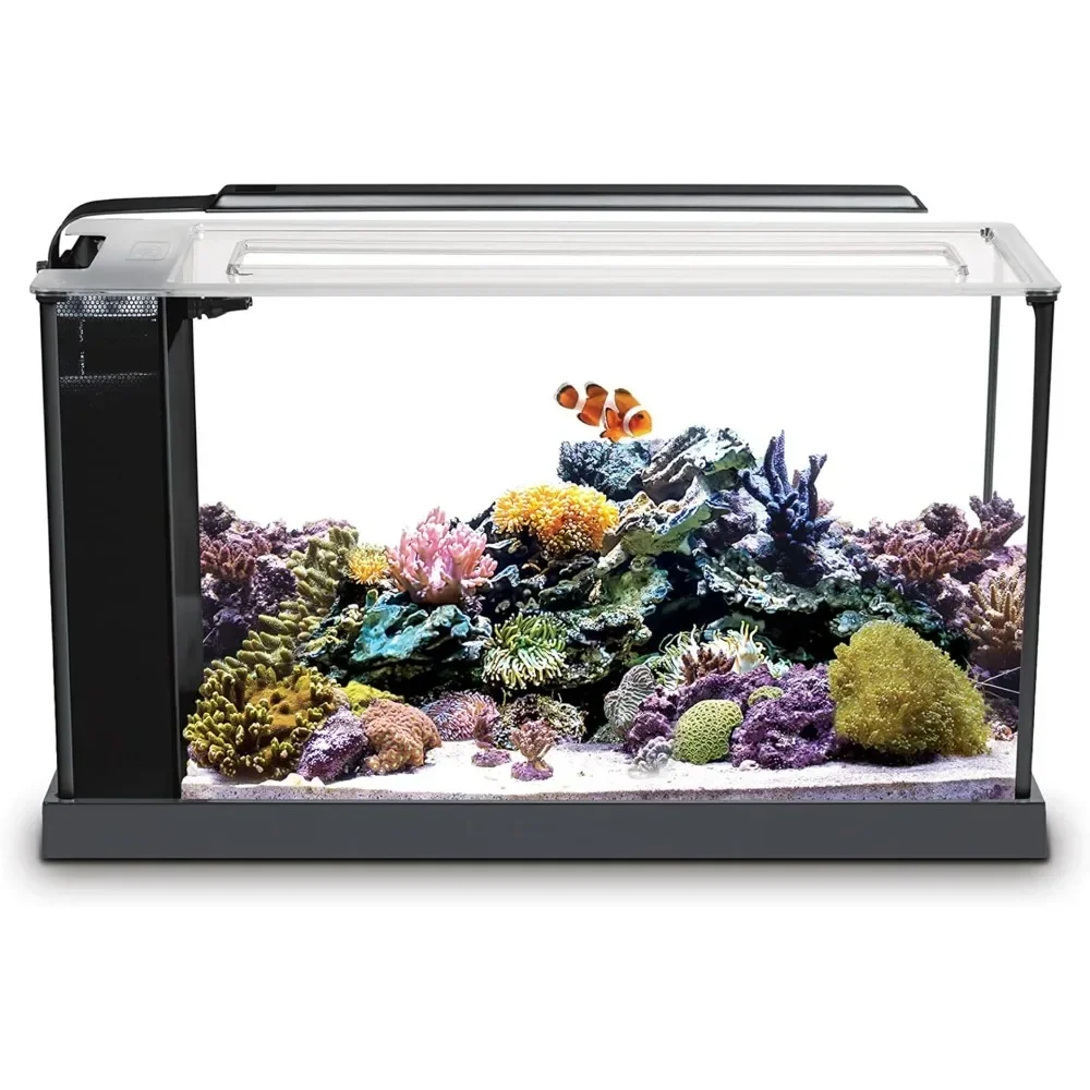 

Saltwater Fish Tank Aquarium Kit Fishbowl Black Fish Tanks and Aquariums Accessories 5 Gal 10528A1 Mini Small Aquatic Pet Home