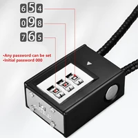 3-значный кодовый замок, замок с комбинированным тросом — устойчивая к царапинам краска для домашнего замка и безопасности — изображение 4