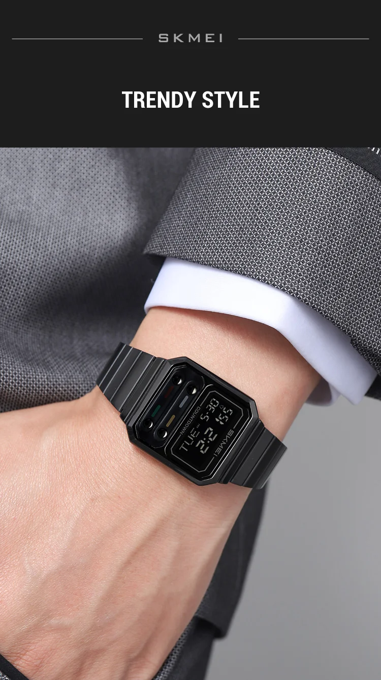 Luxury Waterproof Shockproof Digital Men's Watch Stainless Steel_voghion.com