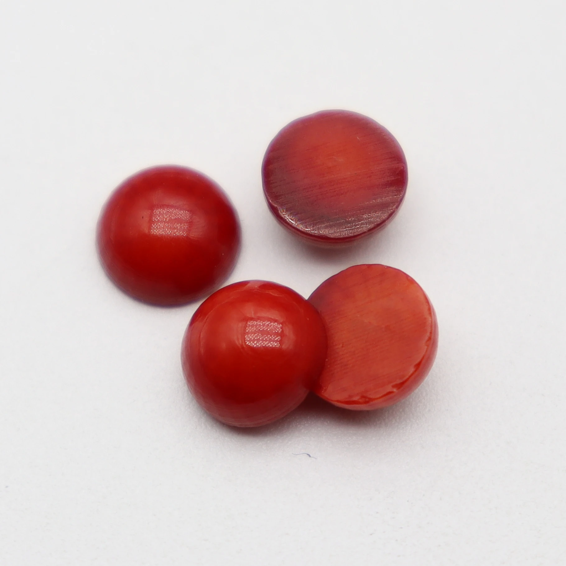 Natural Coral Bead Red Ring Face Semicircle Personality Exquisite Jewelry For Making DIY Necklace Earring Handmade Accessories