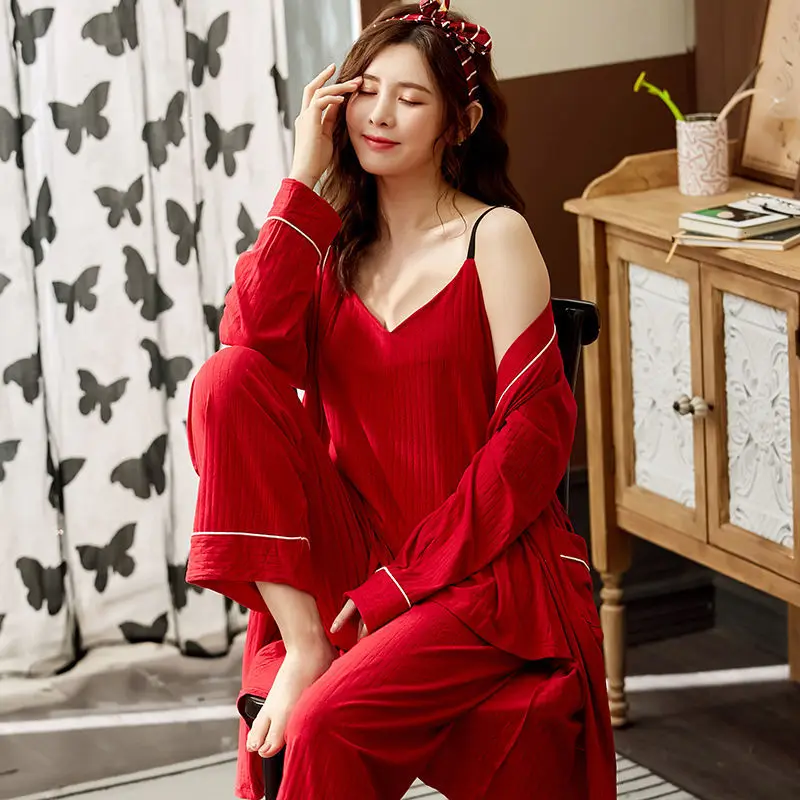 3-piece-spring-summer-women-pajamas-sets-cotton-robe-top-and-long-pants-female-sleepwear-night-suit-nightgowns-homewear-x128