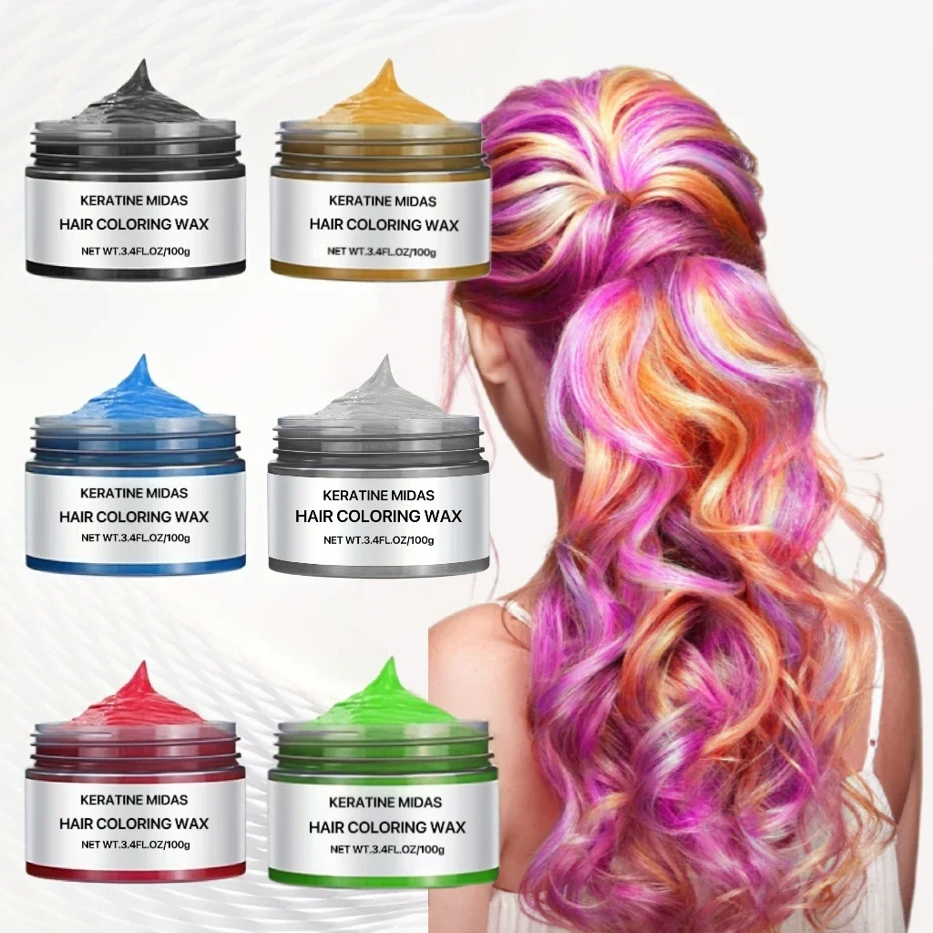 8 Colors Available Hair Color Clay Fast Change Hair Color Magic Color Wax Tintes Para Cabello Mujer Tinte Cambia Con Temperatura