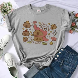 Women’s Capybara Aesthetic Comfort Tee - 80s Grunge & Kawaii Streetwear - XS (18226)