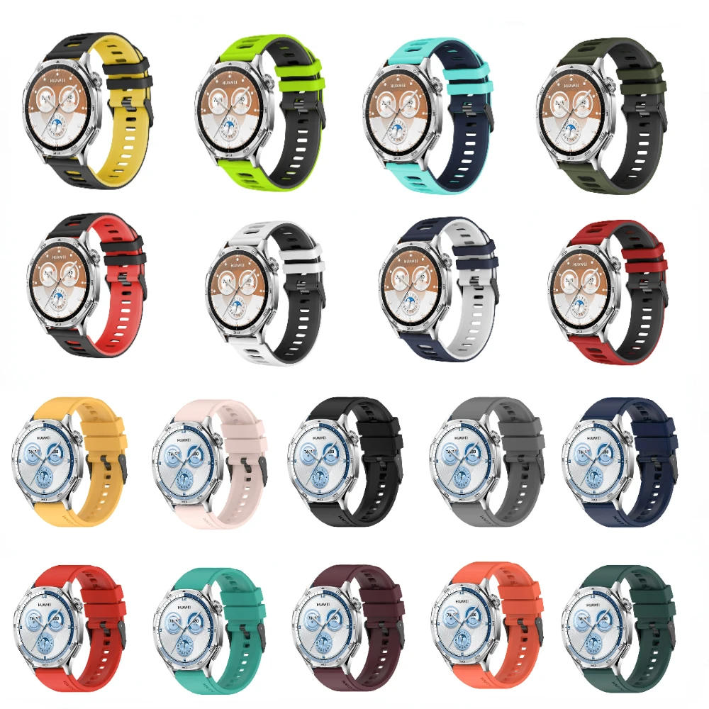 Silicone Sports Watchband Strap - 22mm/20mm
