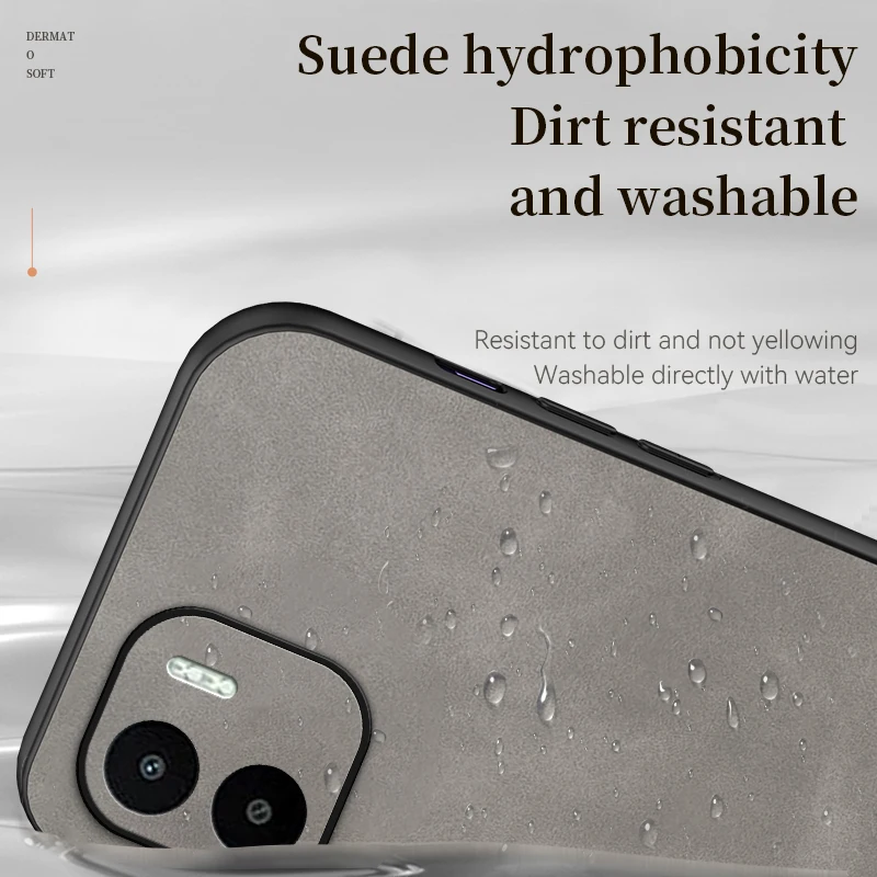 For Redmi A2 A1 Phone Sheepskin Leather Case on Redmi A1 A2 Plus 4G with Ring Protective Len Luxury Men Mobile Gifts Back Covers